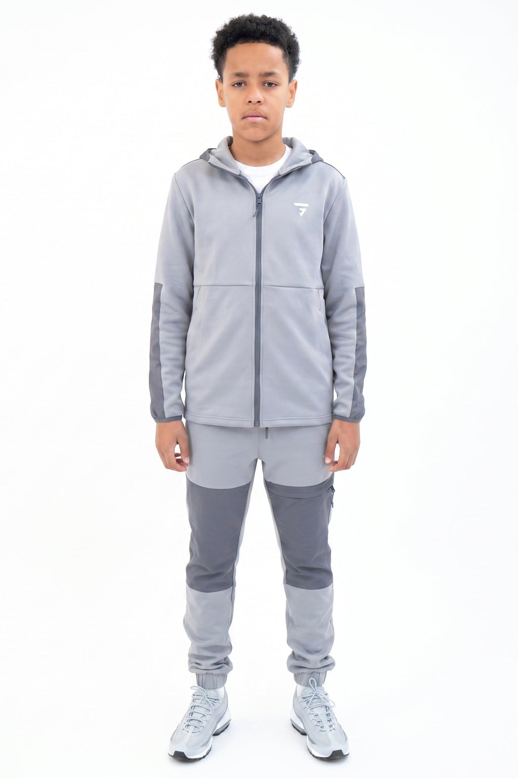 GRIID JUNIOR CUSHY TRACKSUIT - LIGHT/DARK GREY