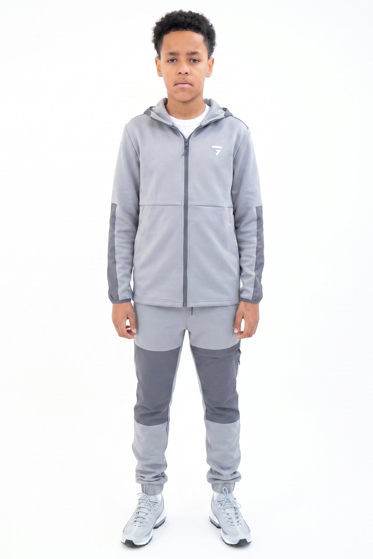 GRIID JUNIOR CUSHY TRACKSUIT - LIGHT/DARK GREY