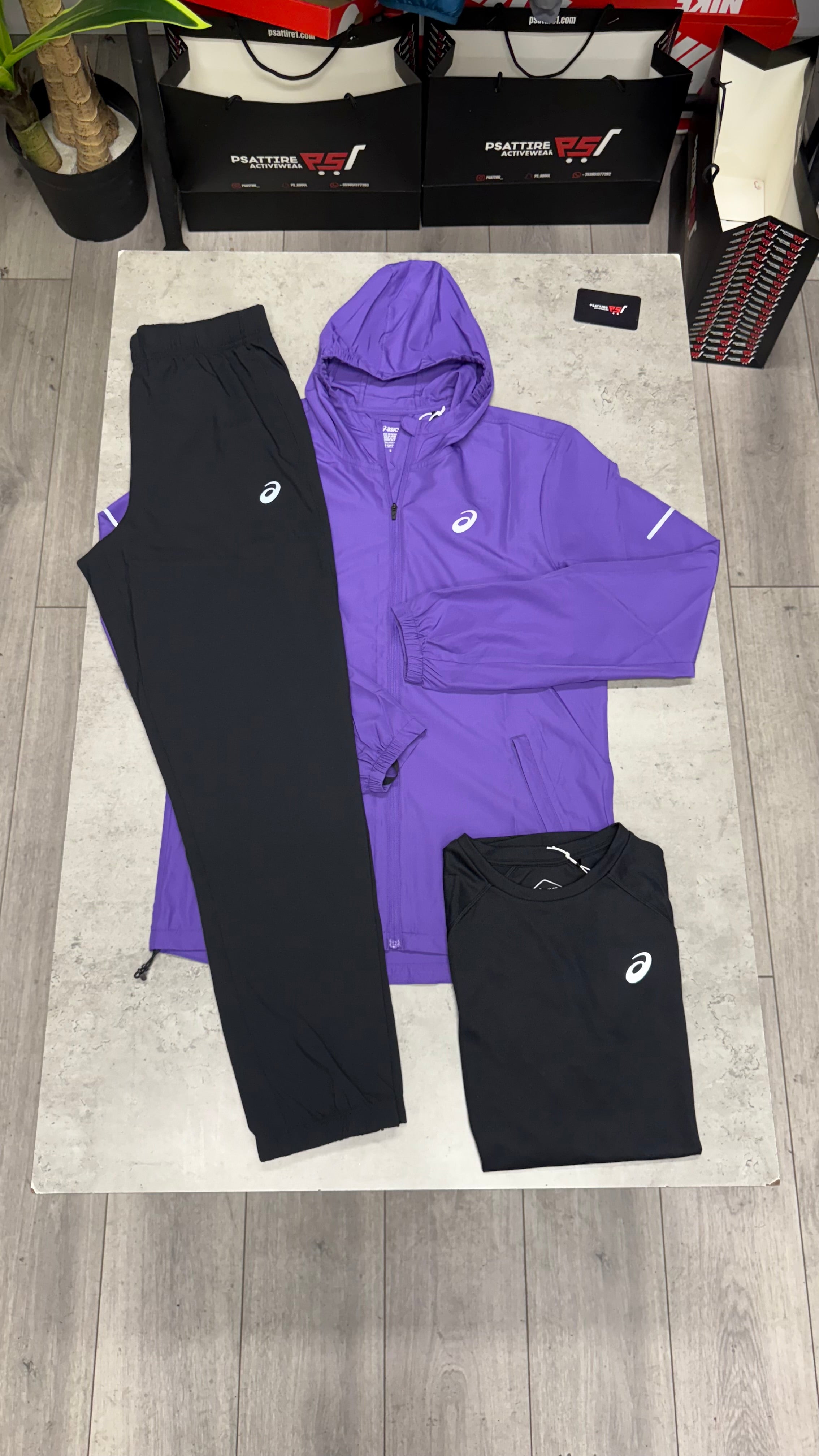 Asics 3 Piece Tracksuit ‘Purple’