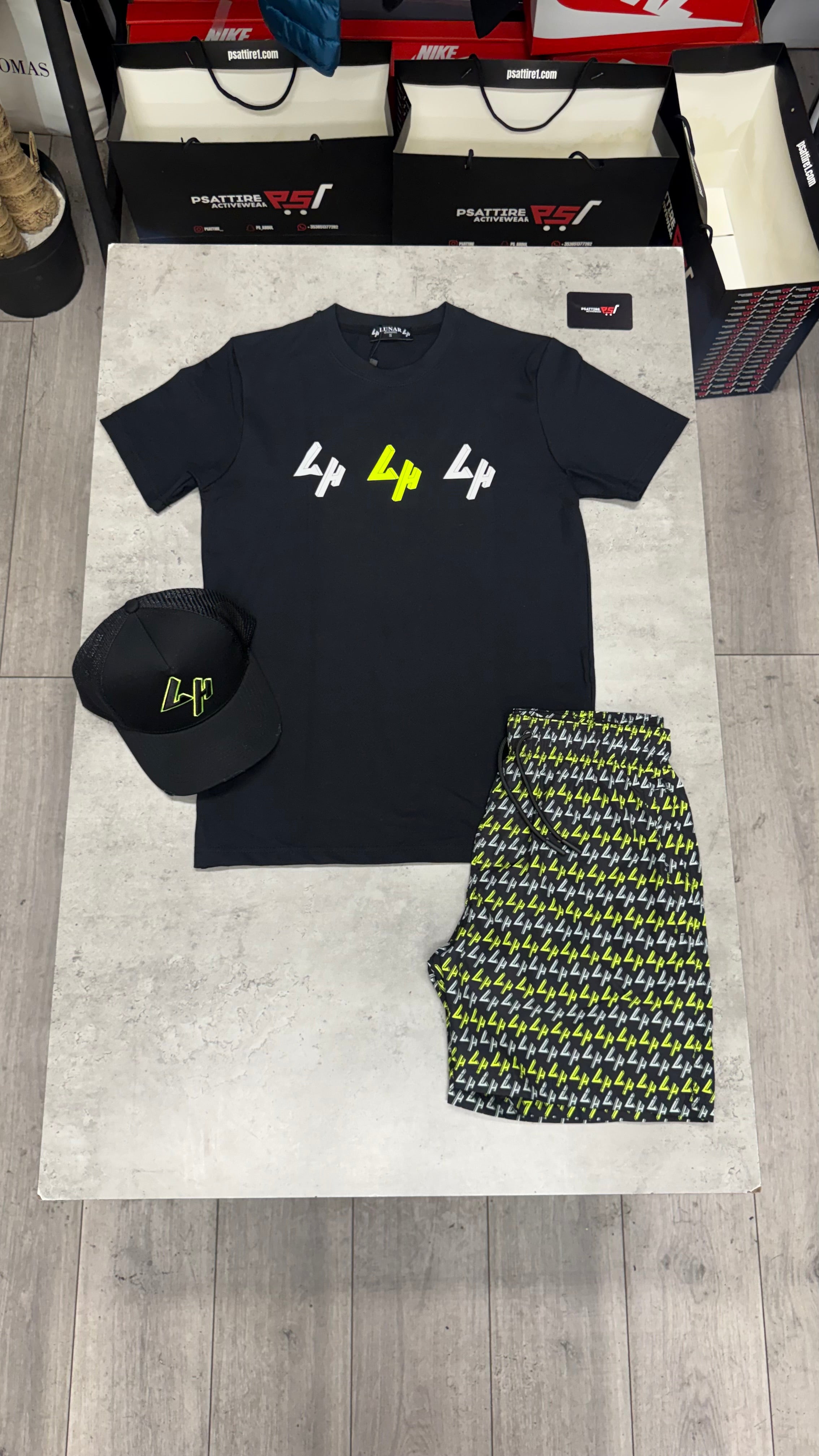 Lunar Homme LH Swim Short Set ‘Black / Neon’
