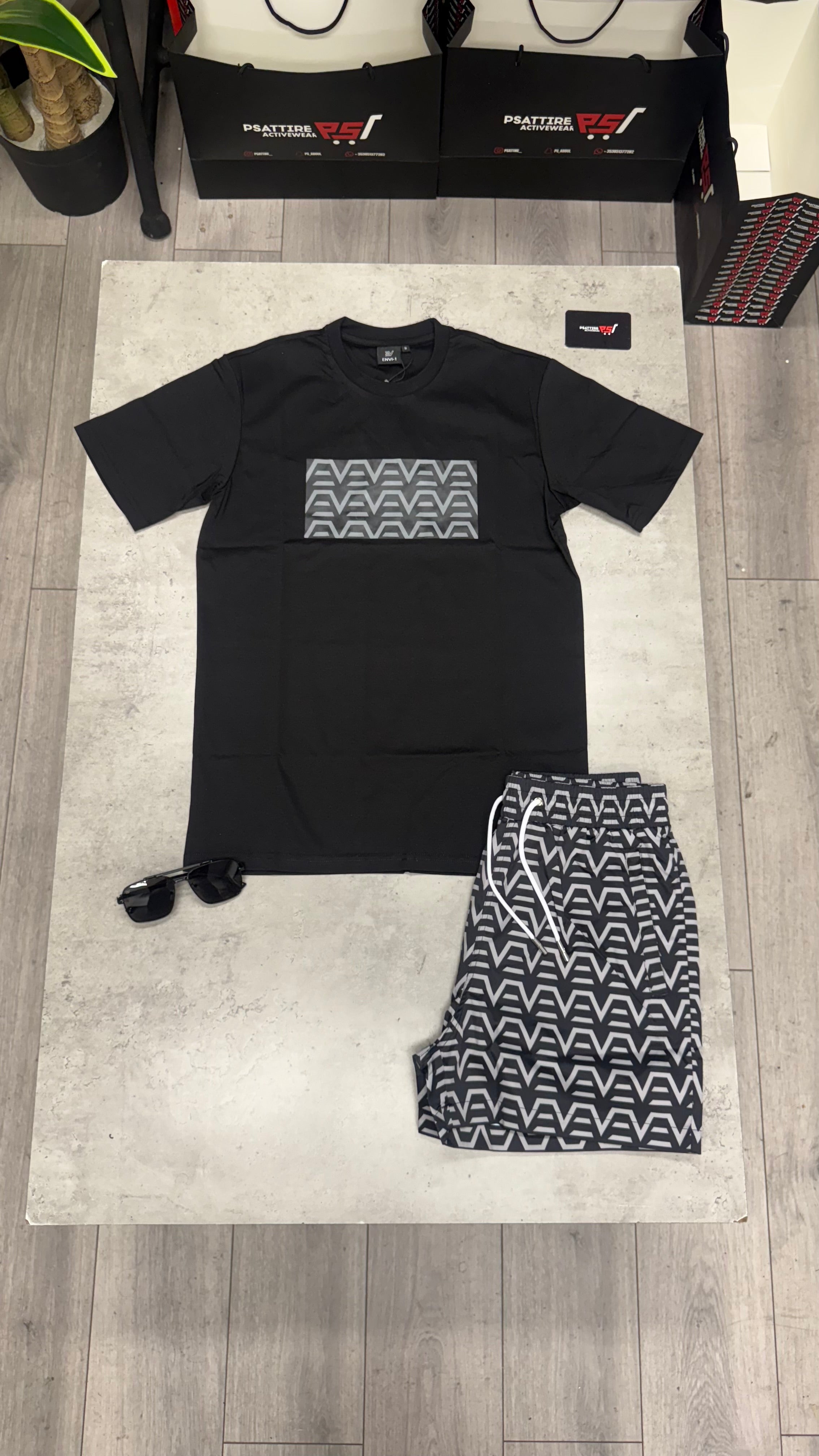 Envi Digital Reef Swim Short Set ‘Black’