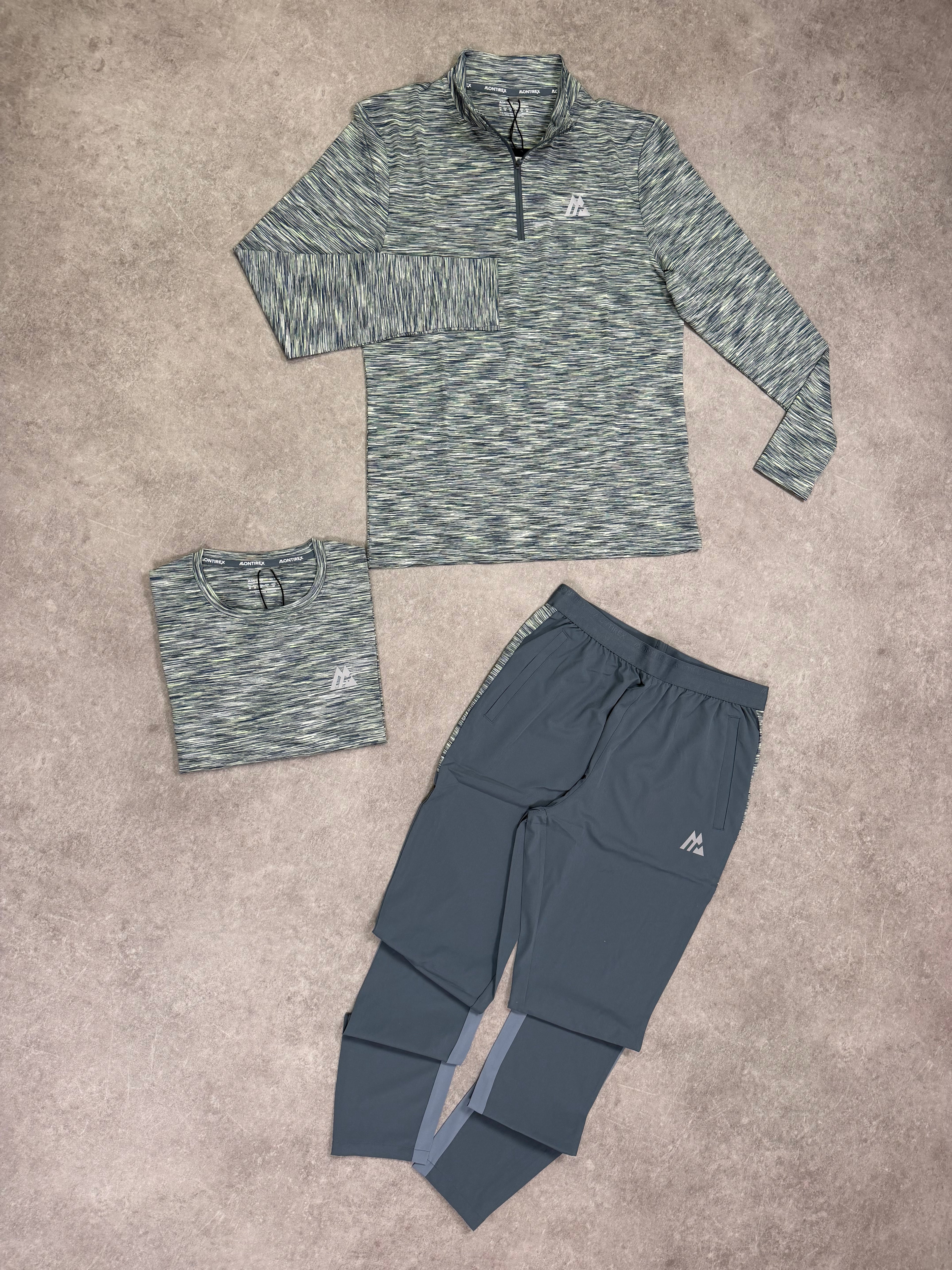 MONTIREX TRAIL QUATER ZIP TRISET - GREY/MULTI
