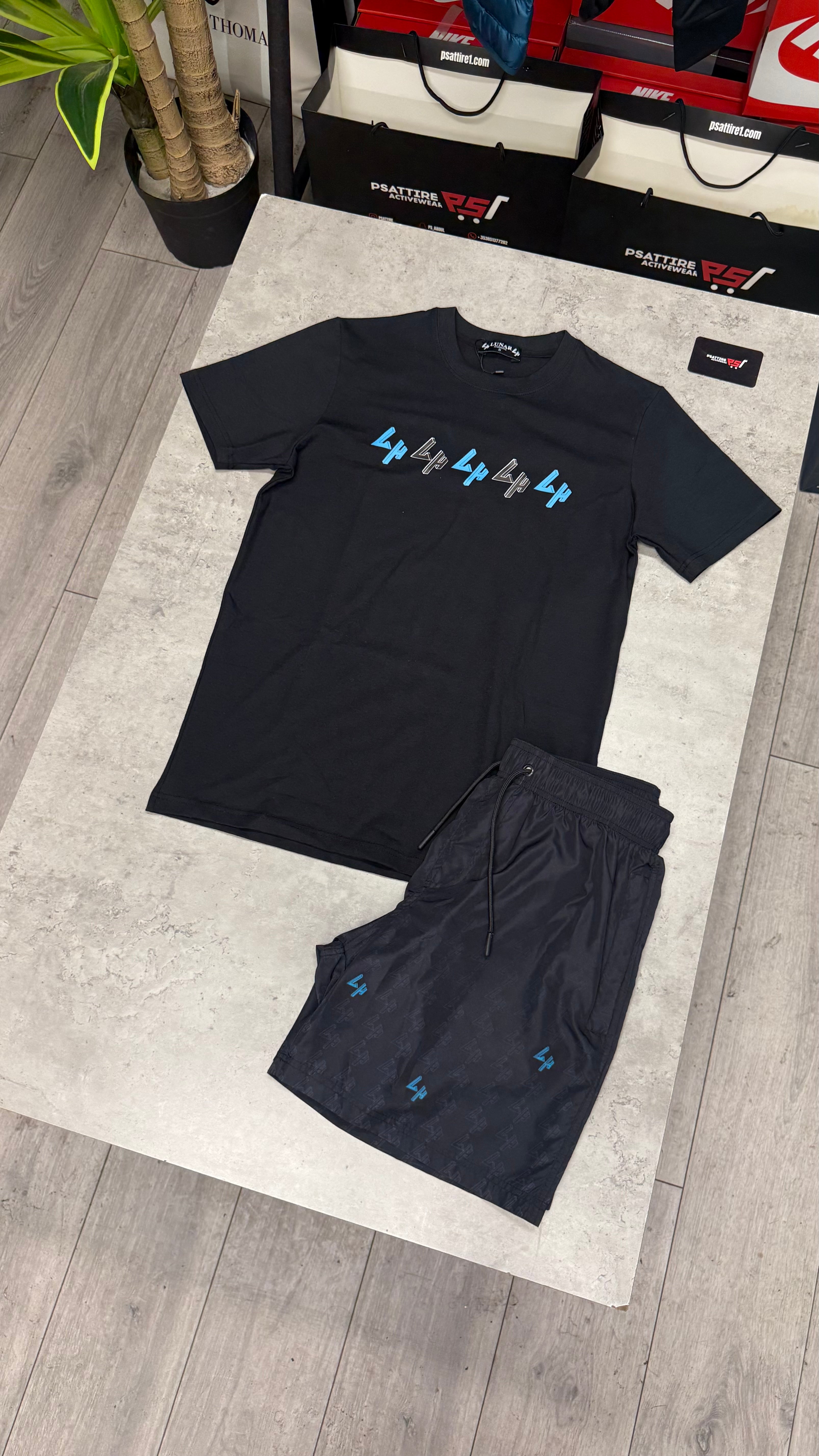 Lunar Homme LH Swim Short Set ‘Black / Blue’