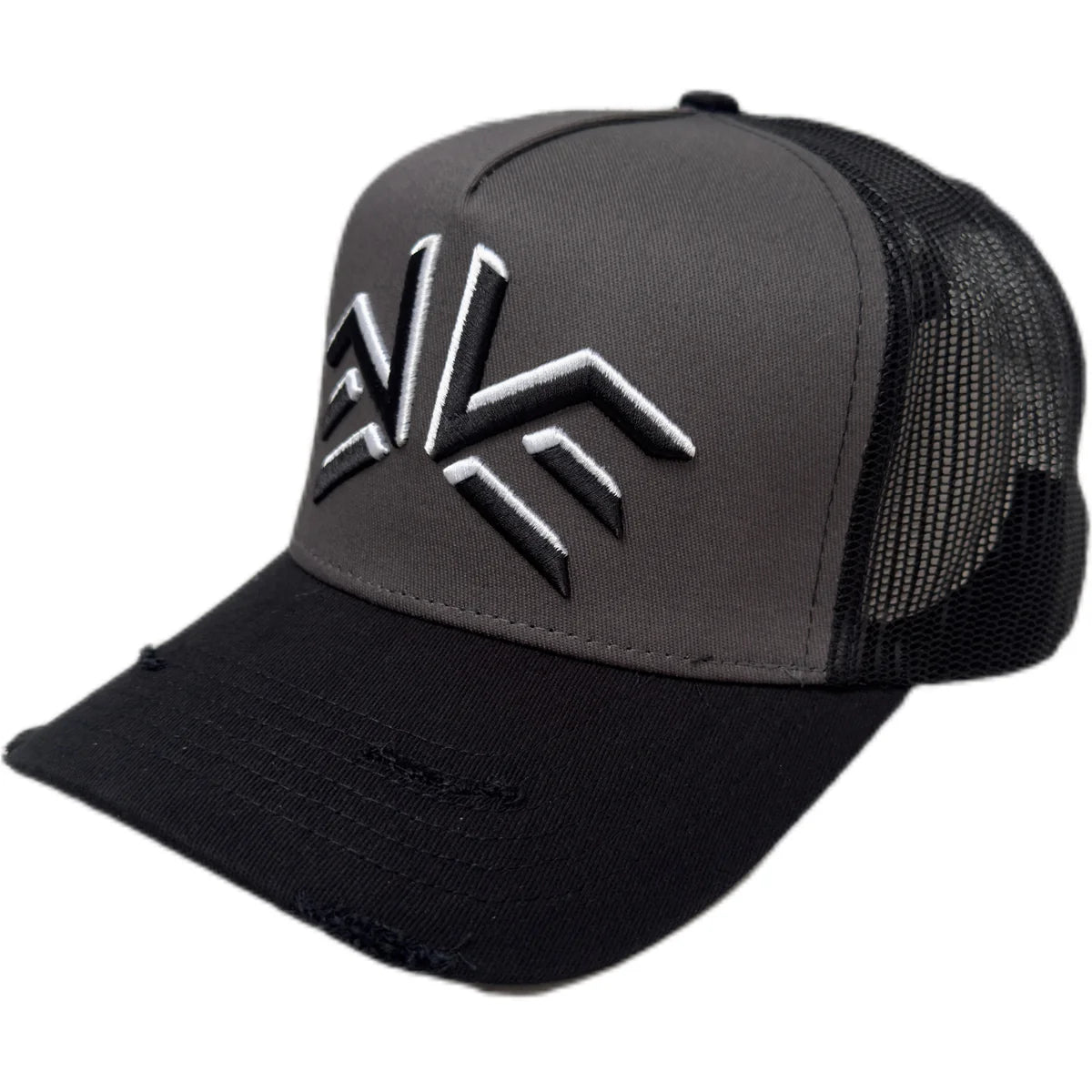 EV MIRROR LOGO HAT “BLACK/GUN METAL GREY”