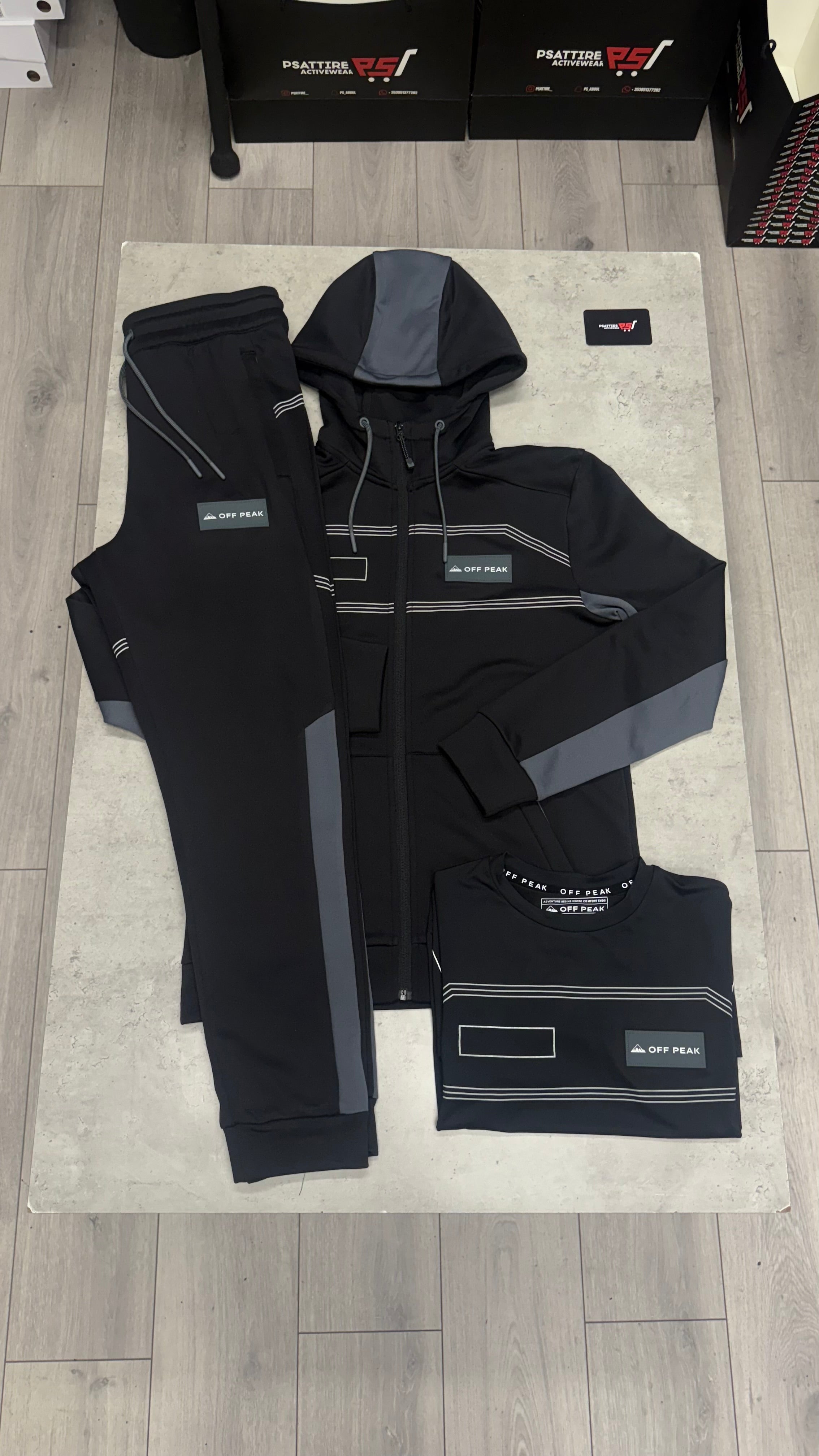Off Peak Shadow 3 Piece Tracksuit ‘Black’