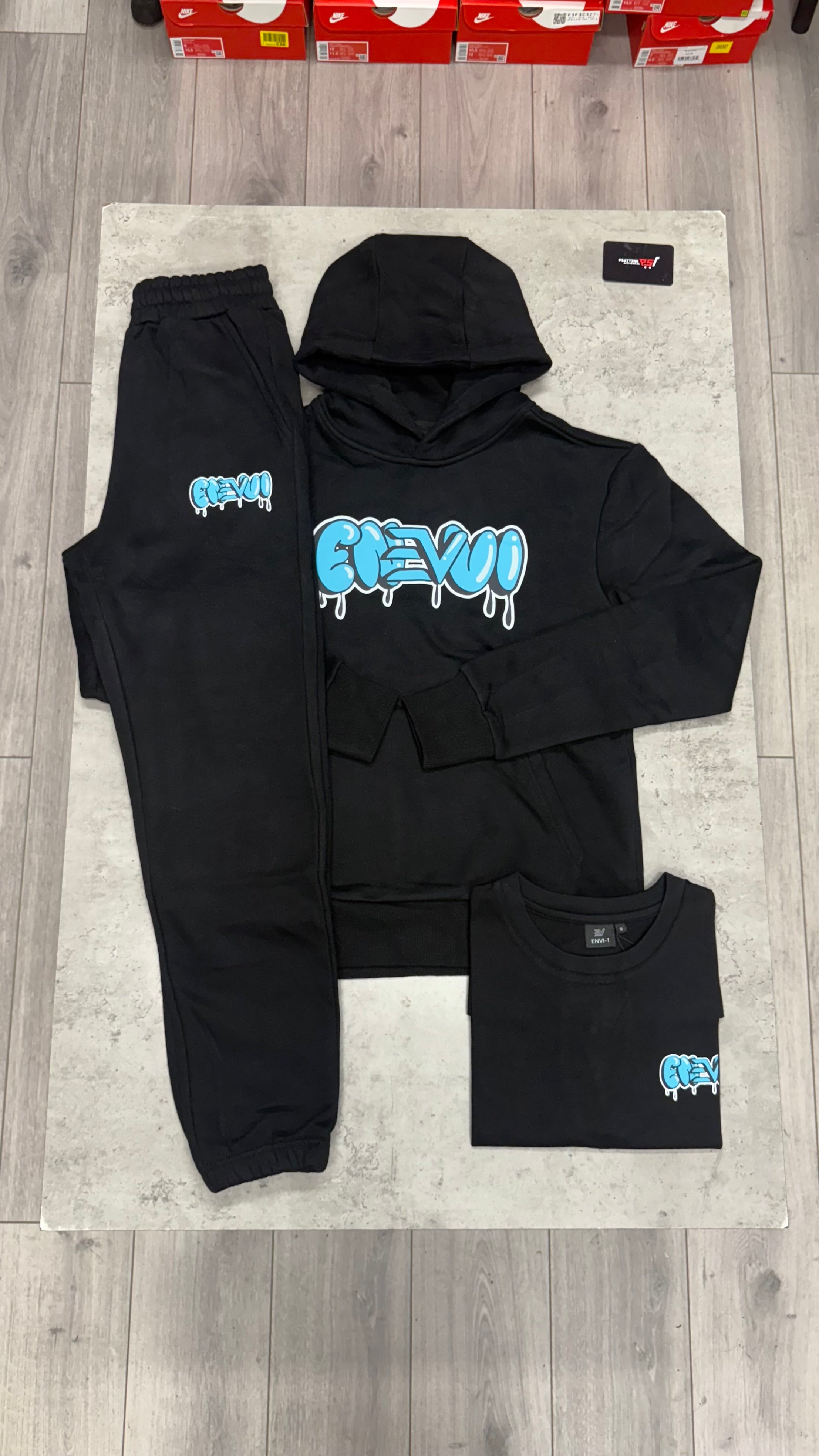Envi Graffiti 3 Piece Tracksuit ‘Black Blue’