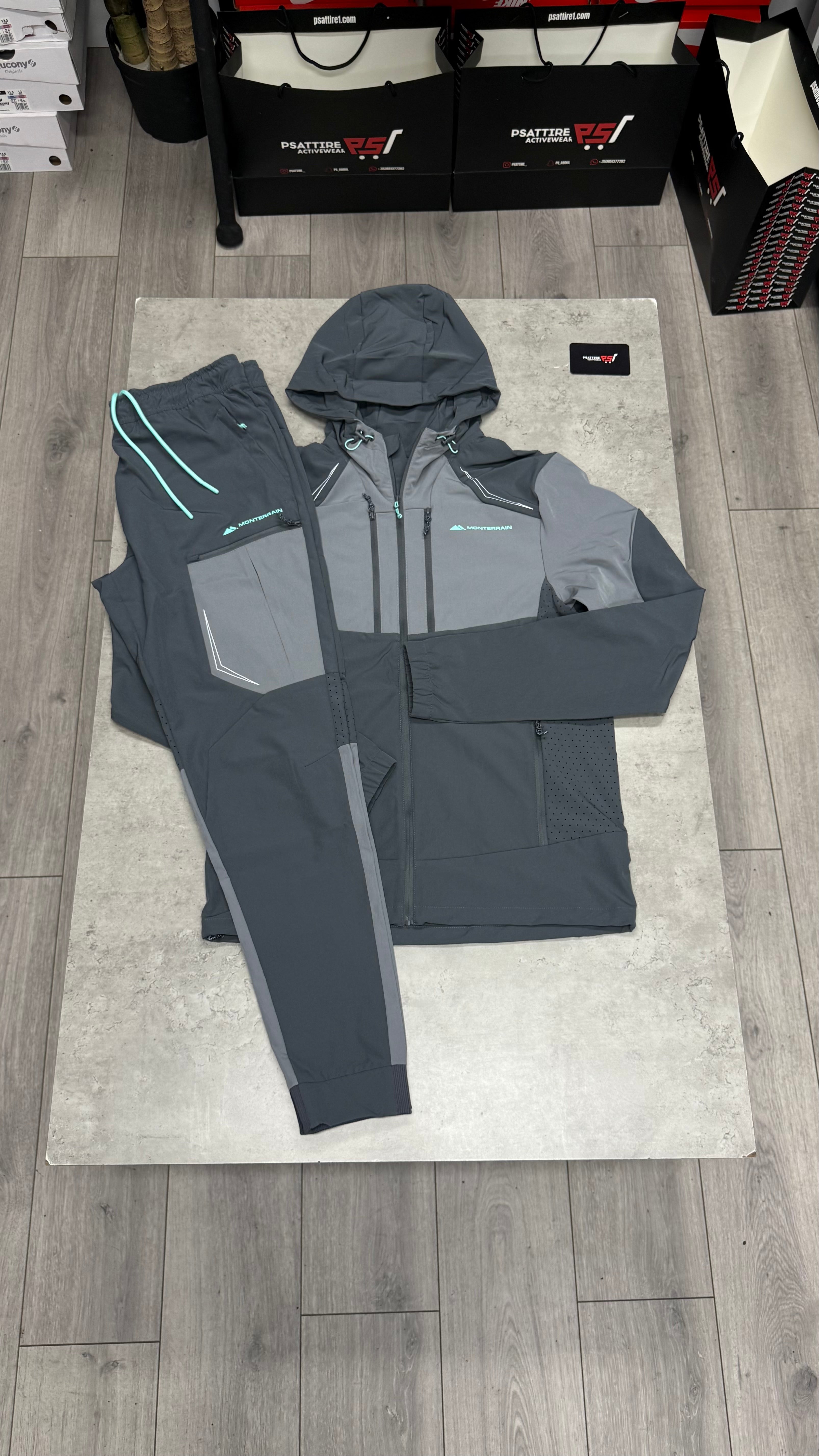 Monterrain Orbit Tracksuit ‘Grey / Mint Blue’