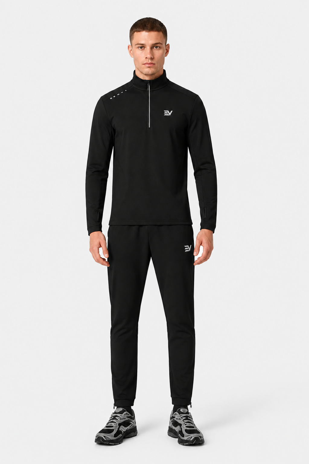 ENVI SPORT PERFORMANCE QUATER-ZIP TRACKSUIT - BLACK