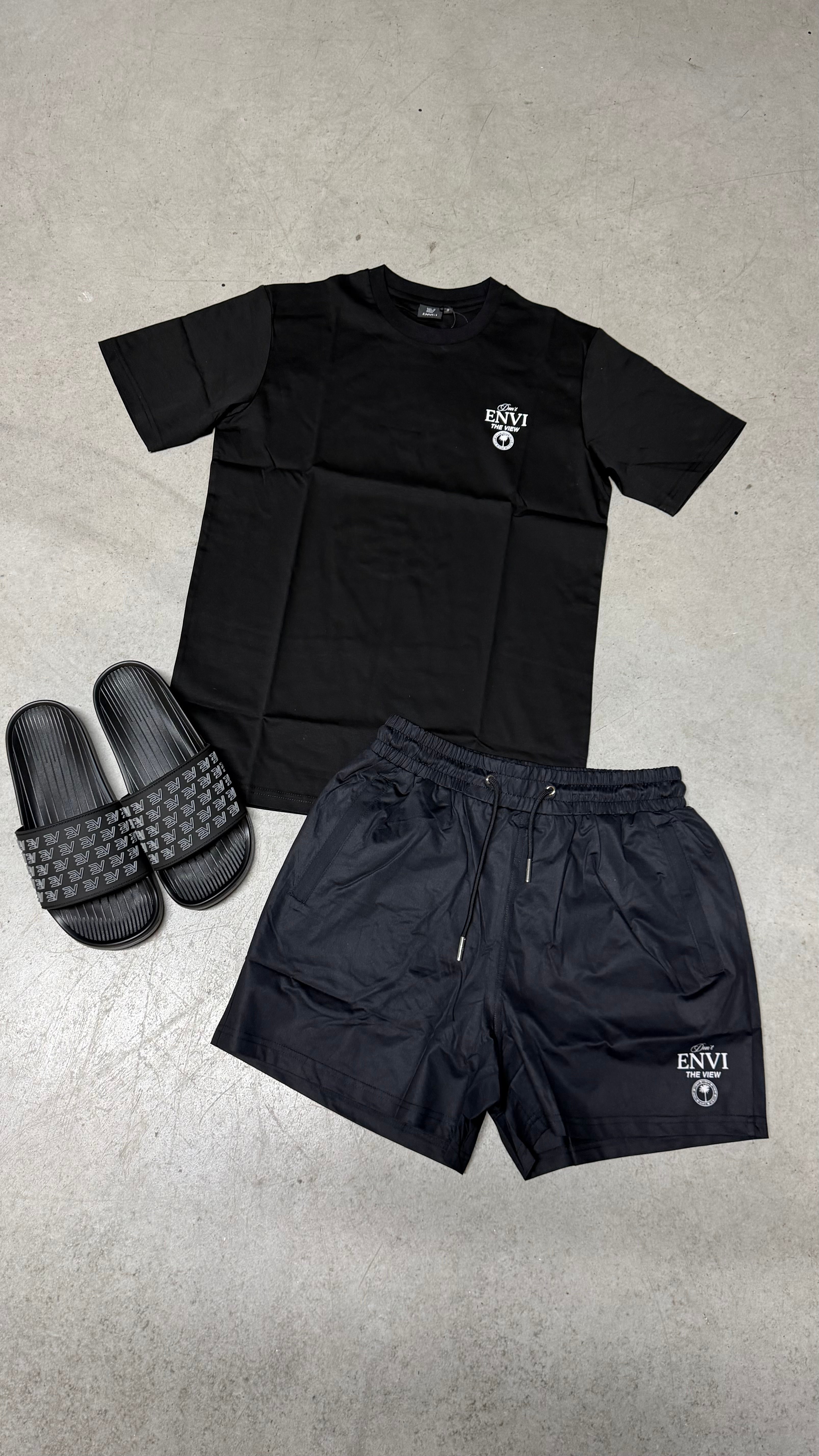 Envi ‘Don’t Envi The View’ Swim Short Set ‘Black’