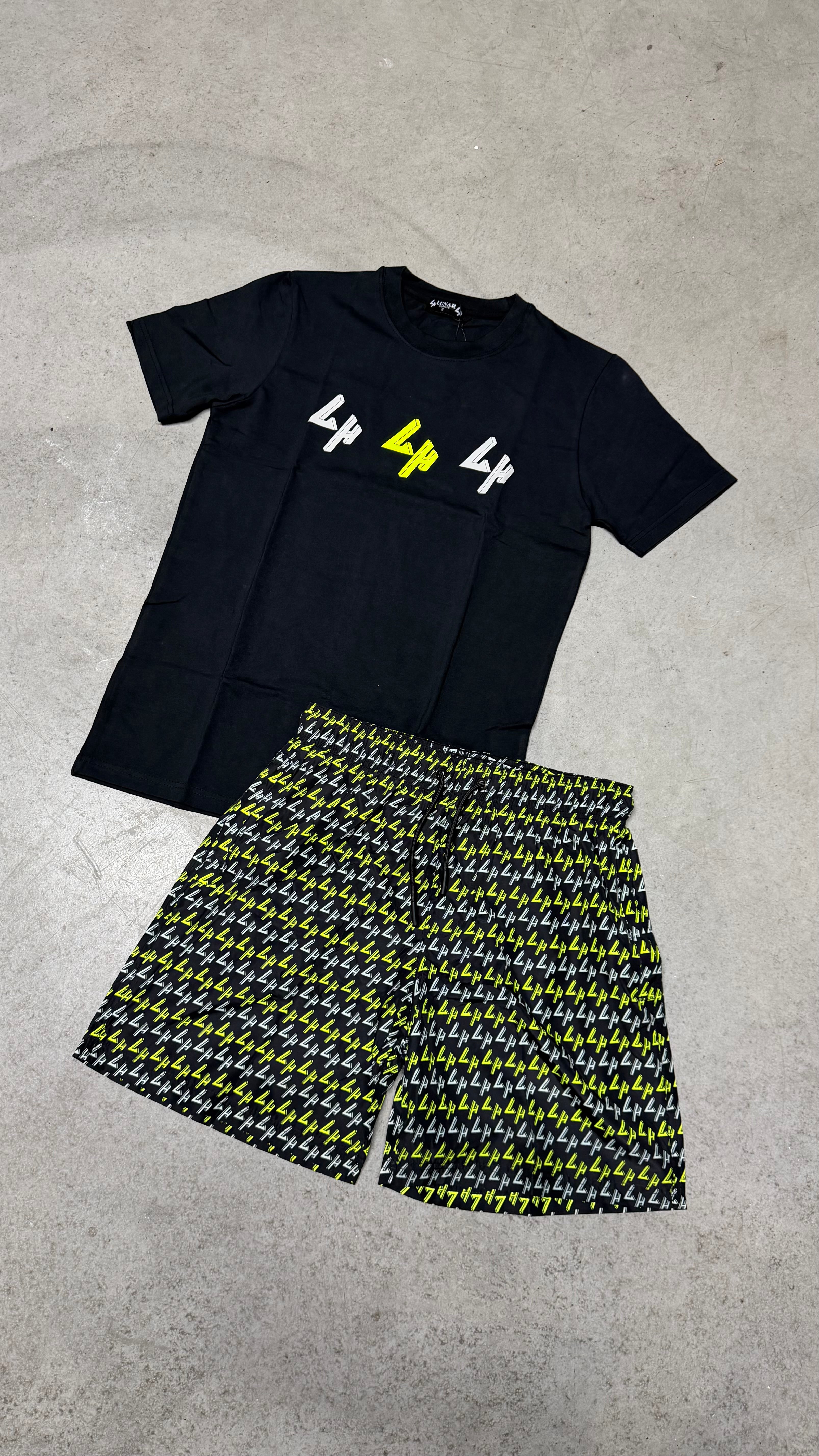 Lunar Homme LH Swim Short Set ‘Black Neon’