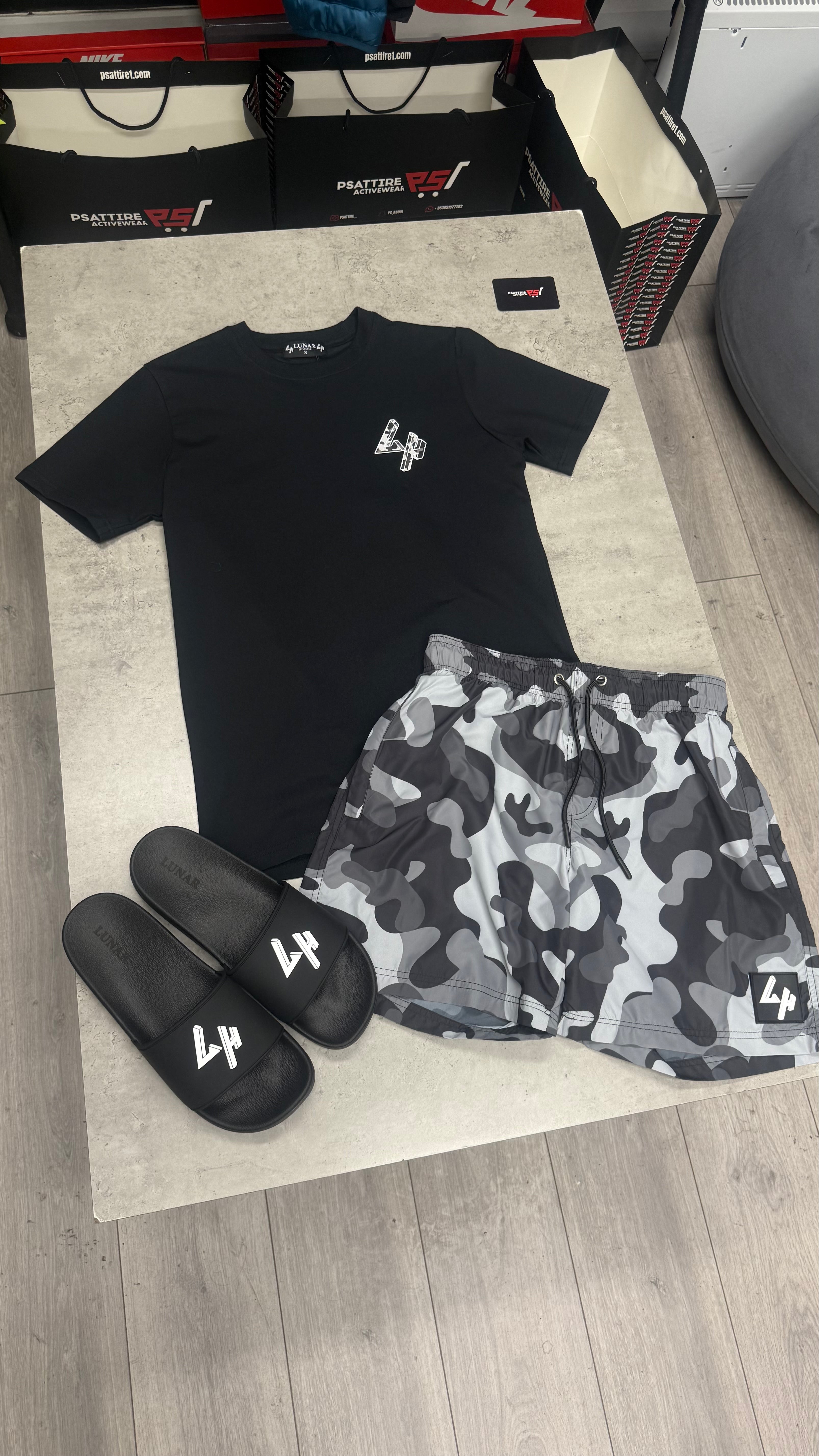 Lunar Homme Swim Short Set ‘Black Camo’