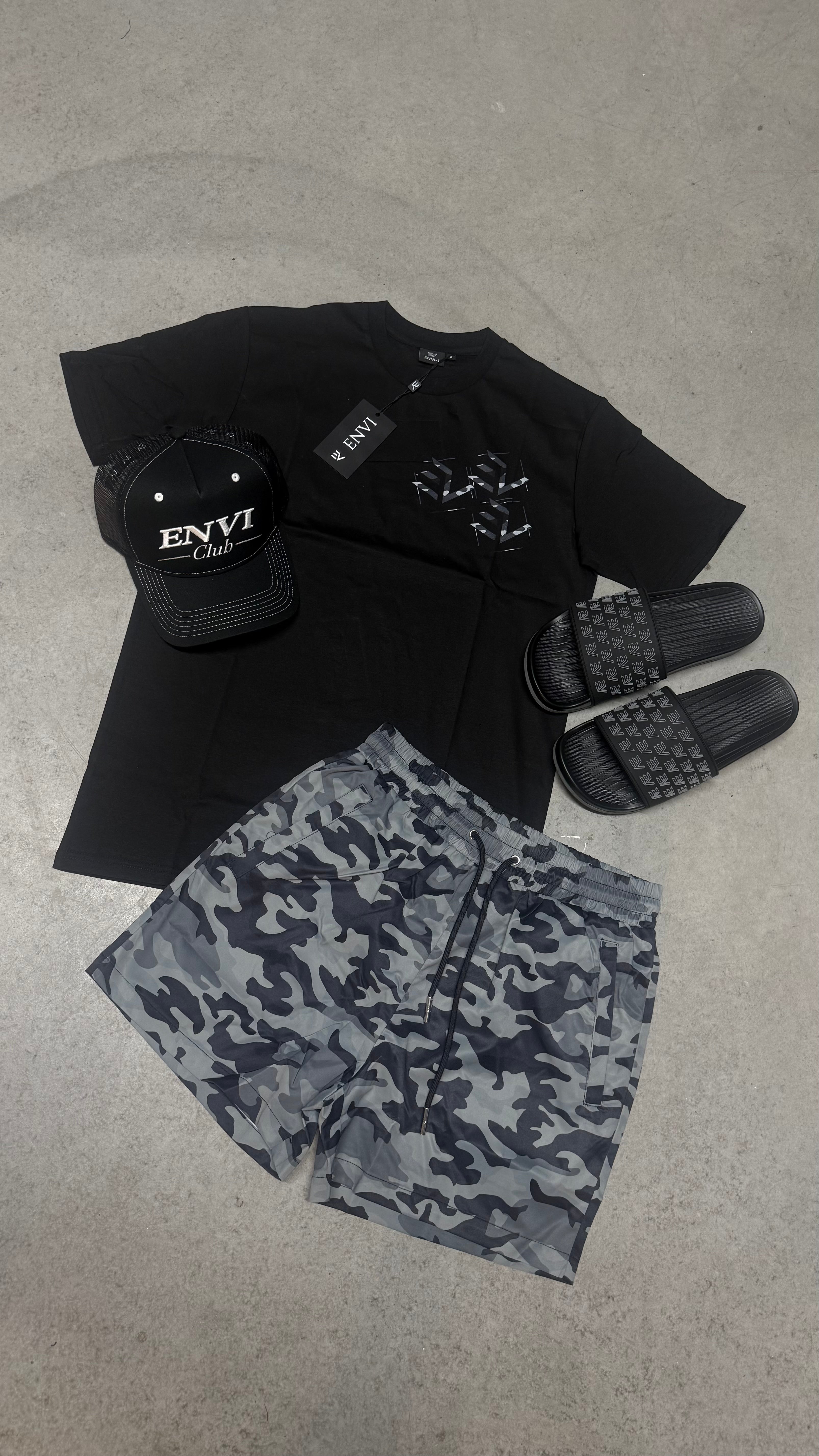 Envi Camo Swim Short Set ‘Black/Grey’