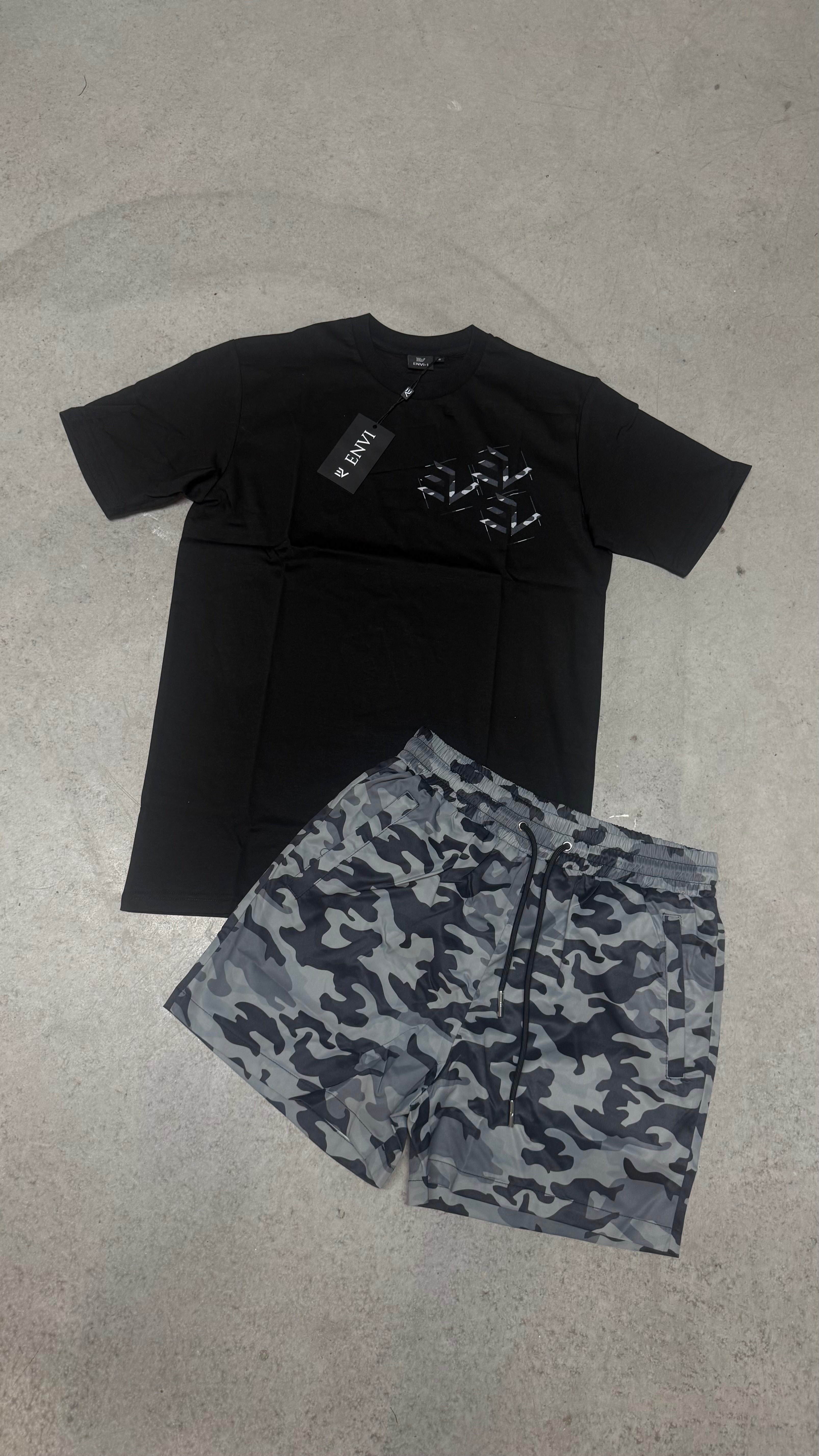 Envi Camo Swim Short Set ‘Black/Grey’