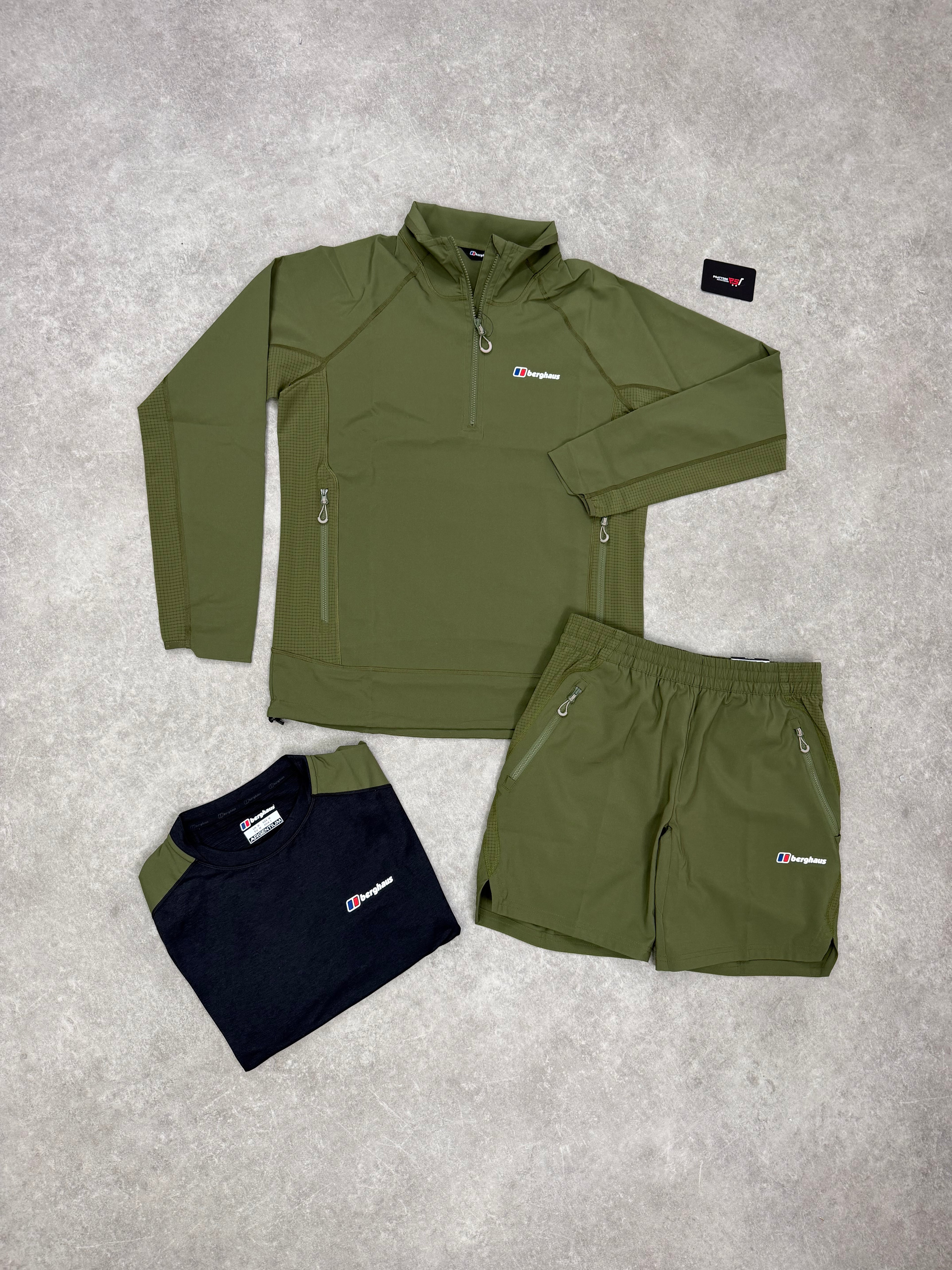 BERGHAUS WAVERTREE QZ TRISET - KHAKI/BLACK