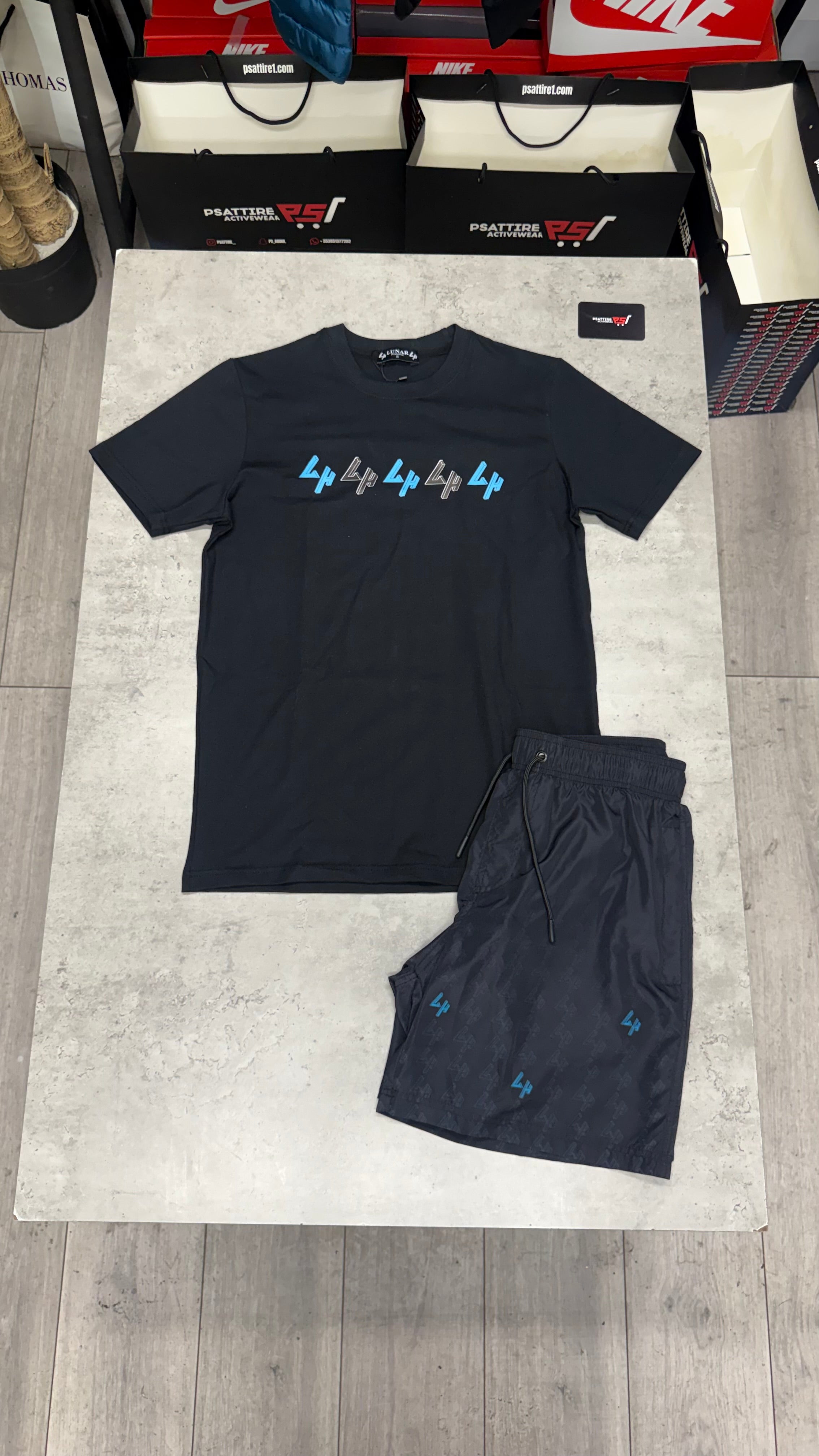 Lunar Homme LH Swim Short Set ‘Black / Blue’