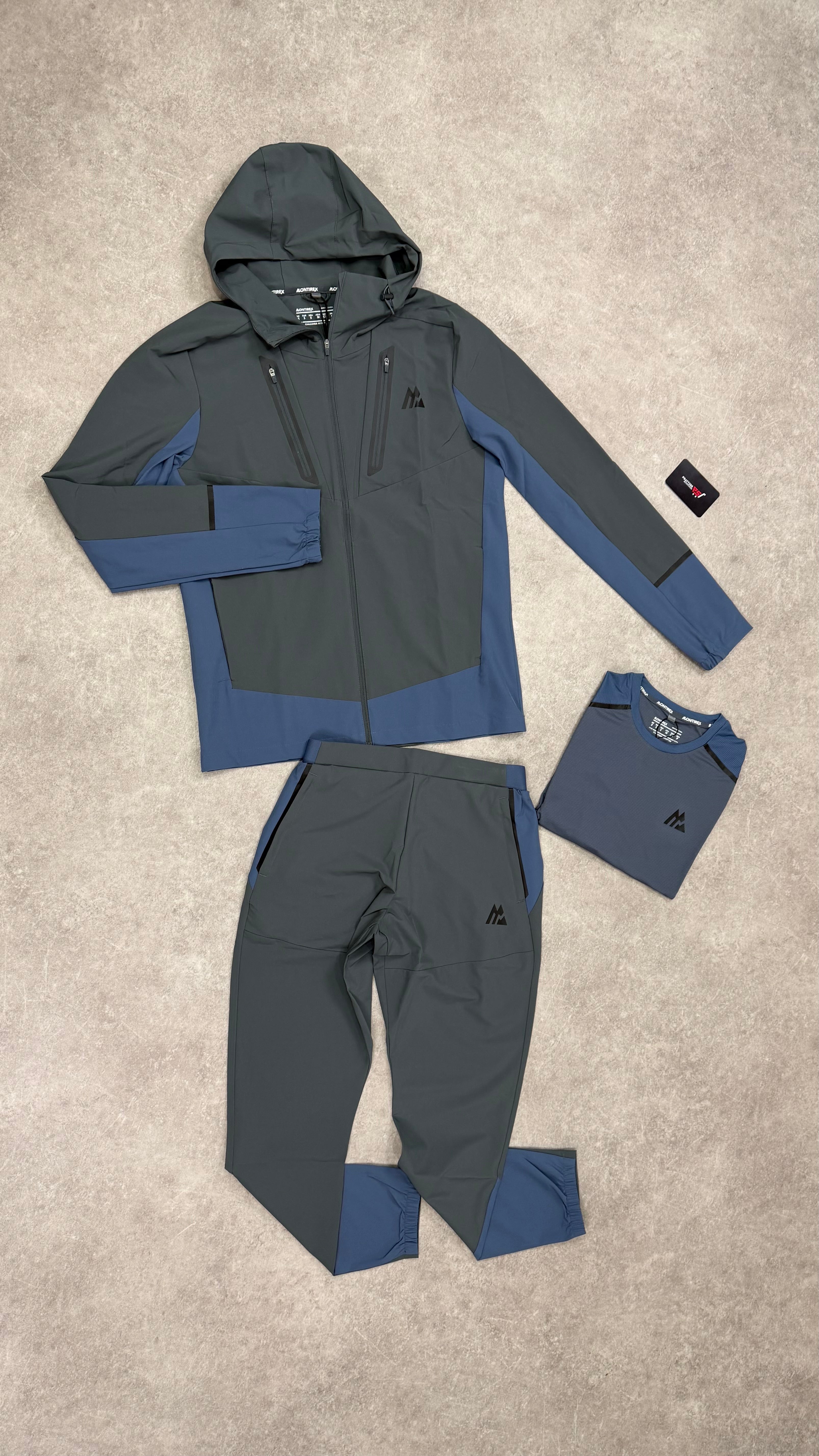 Montirex Torrent 3 Piece Tracksuit ‘Grey Blue’