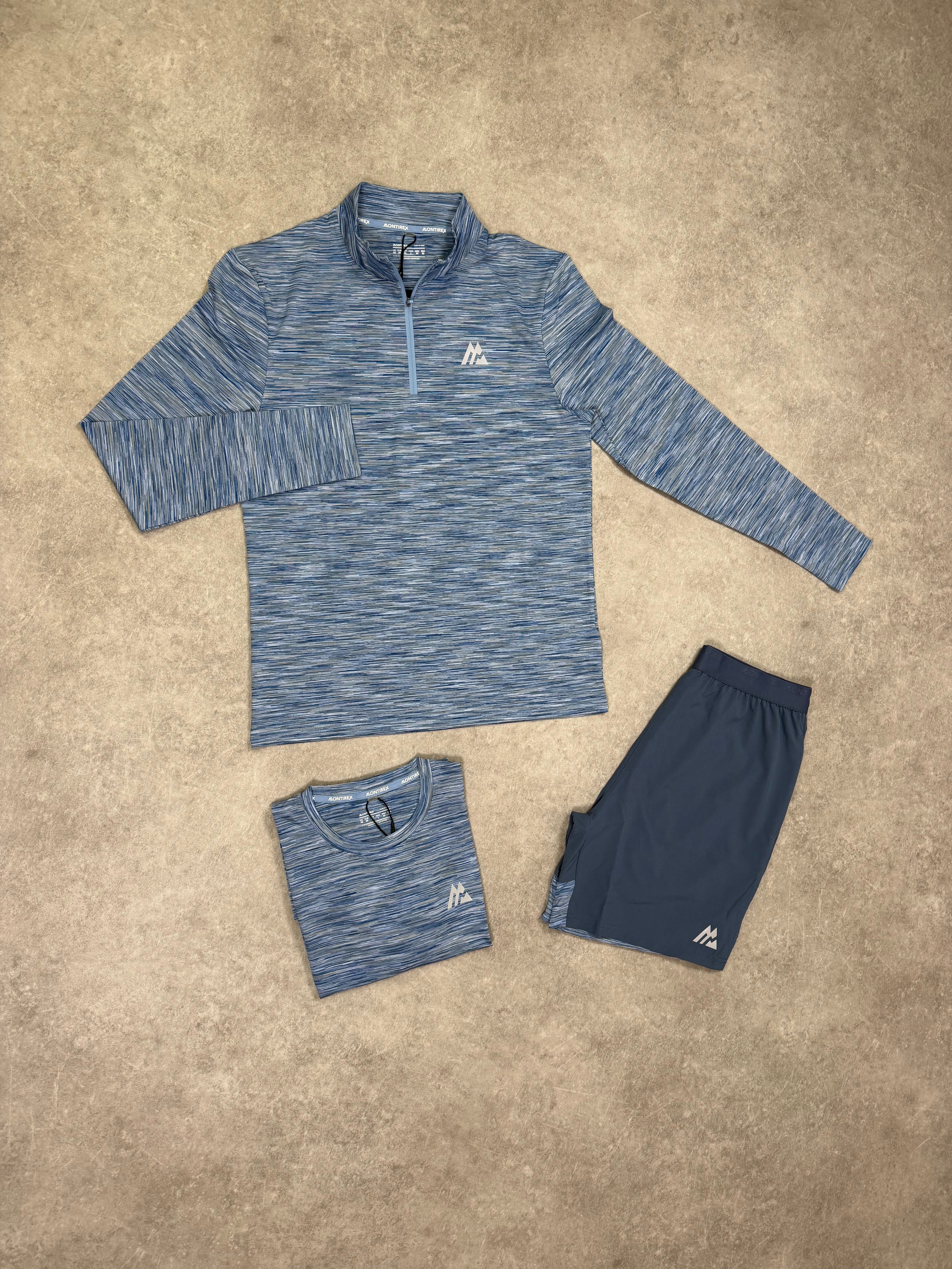 MONTIREX TRAIL TRISET QUATERZIP - BLUE