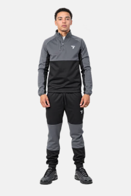 GRIID 2.0 CUSHY HALF ZIP TRACKSUIT - BLACK/GREY