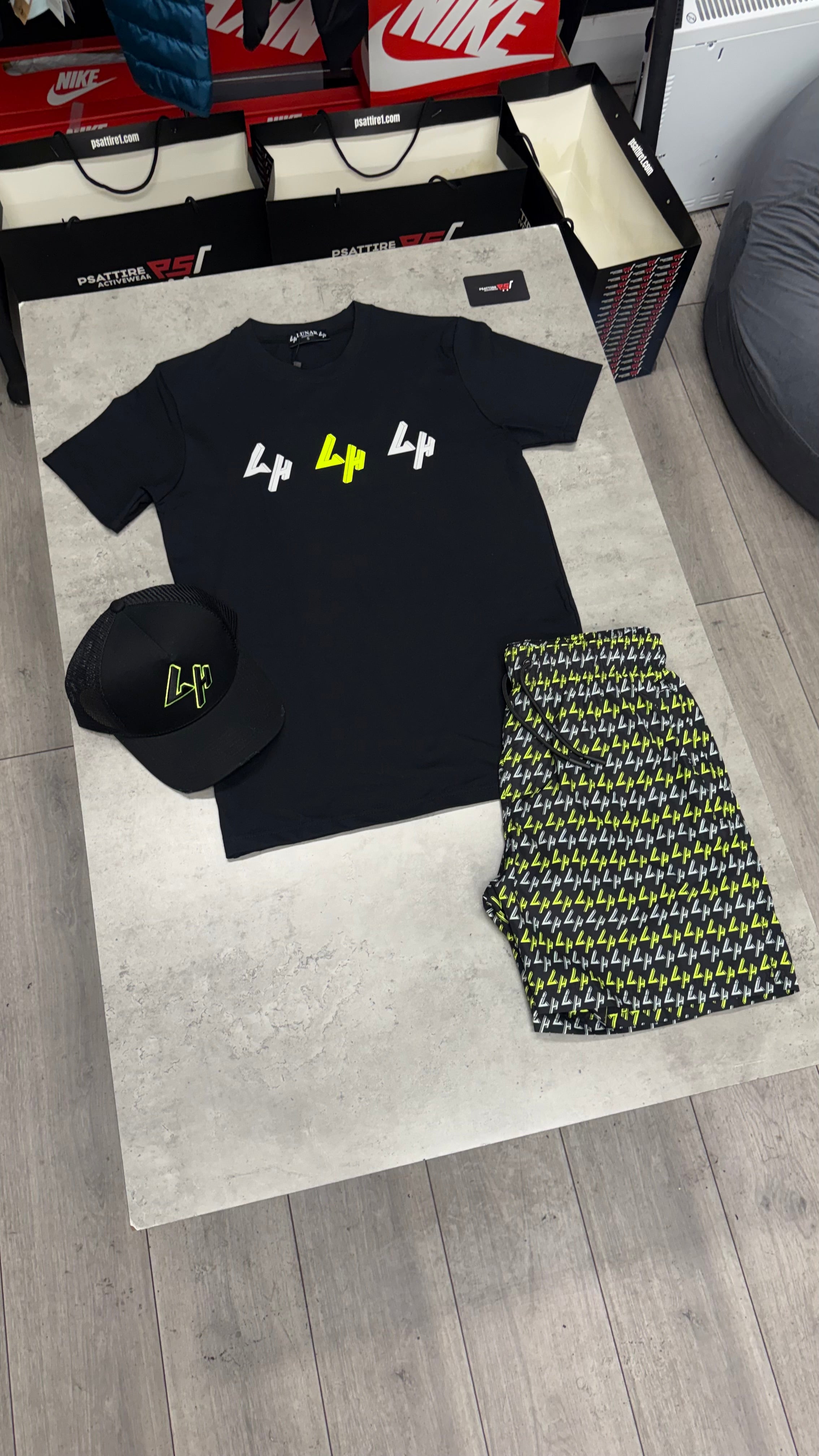 Lunar Homme LH Swim Short Set ‘Black / Neon’