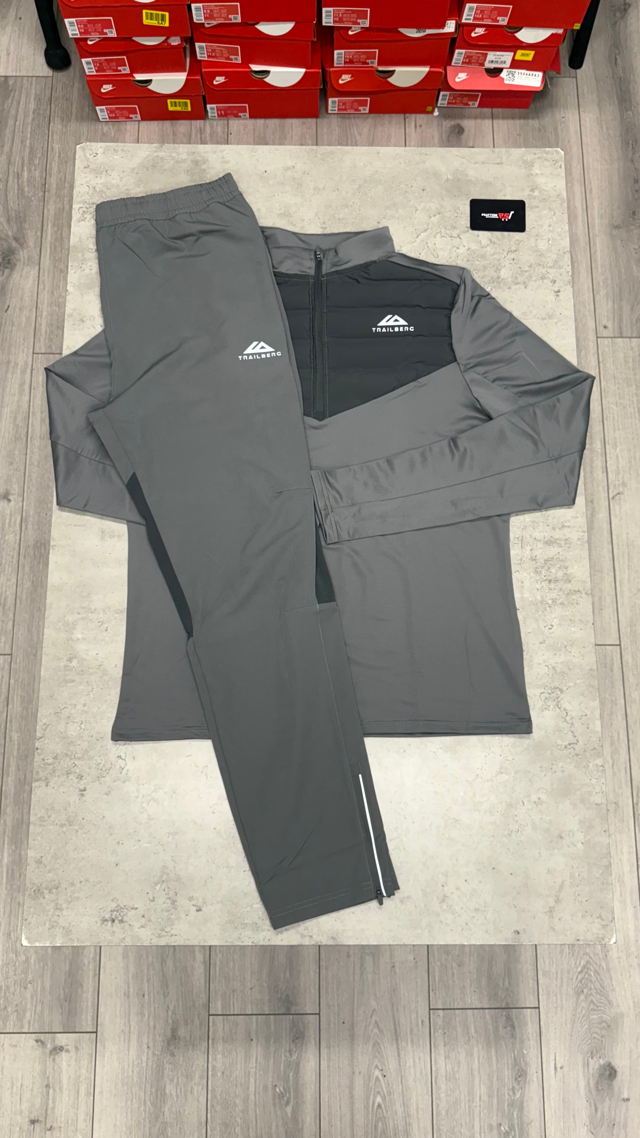 Trailberg Rhine Hybrid 1/4 Zip Tracksuit ‘Grey’