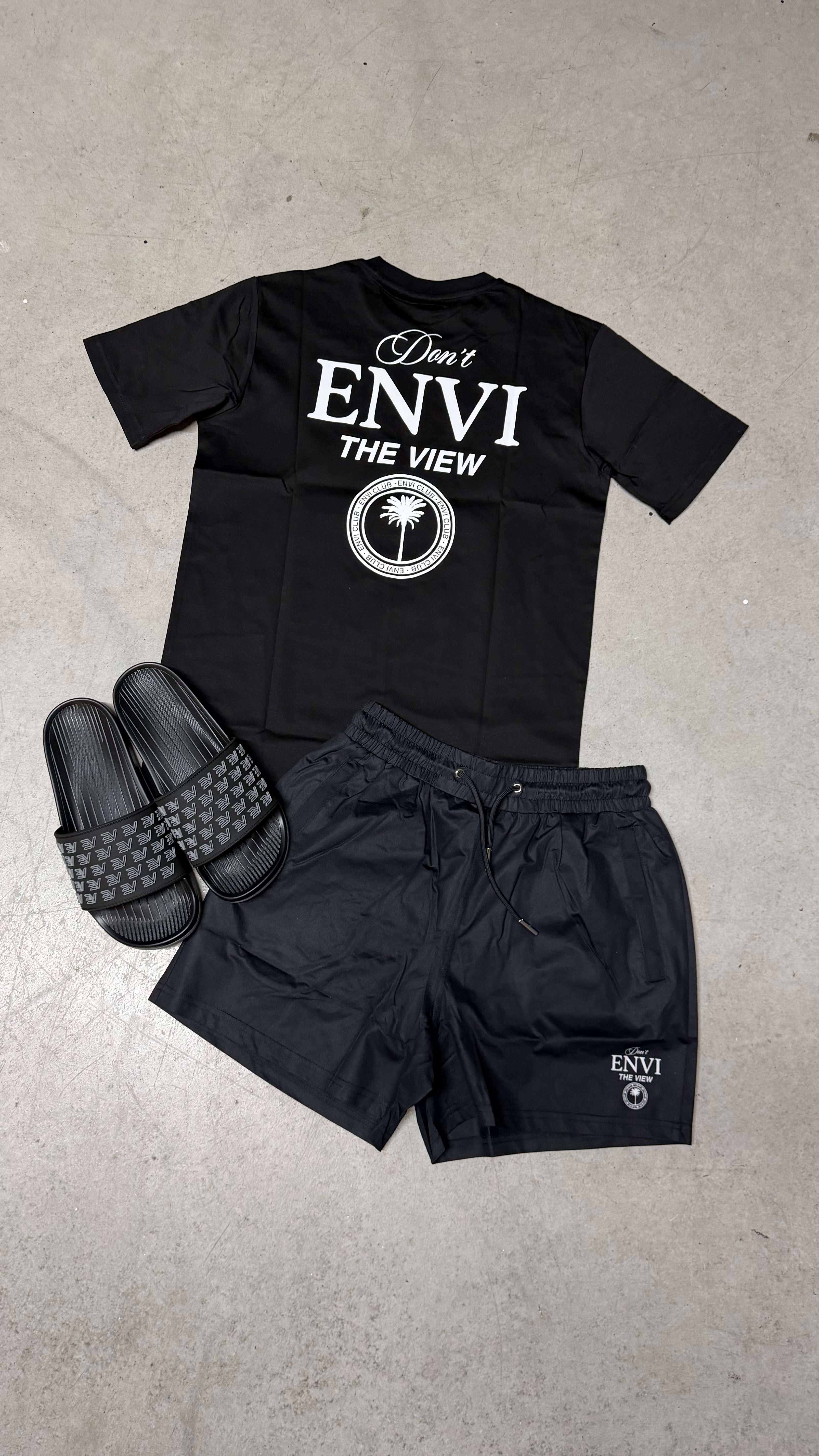 Envi ‘Don’t Envi The View’ Swim Short Set ‘Black’