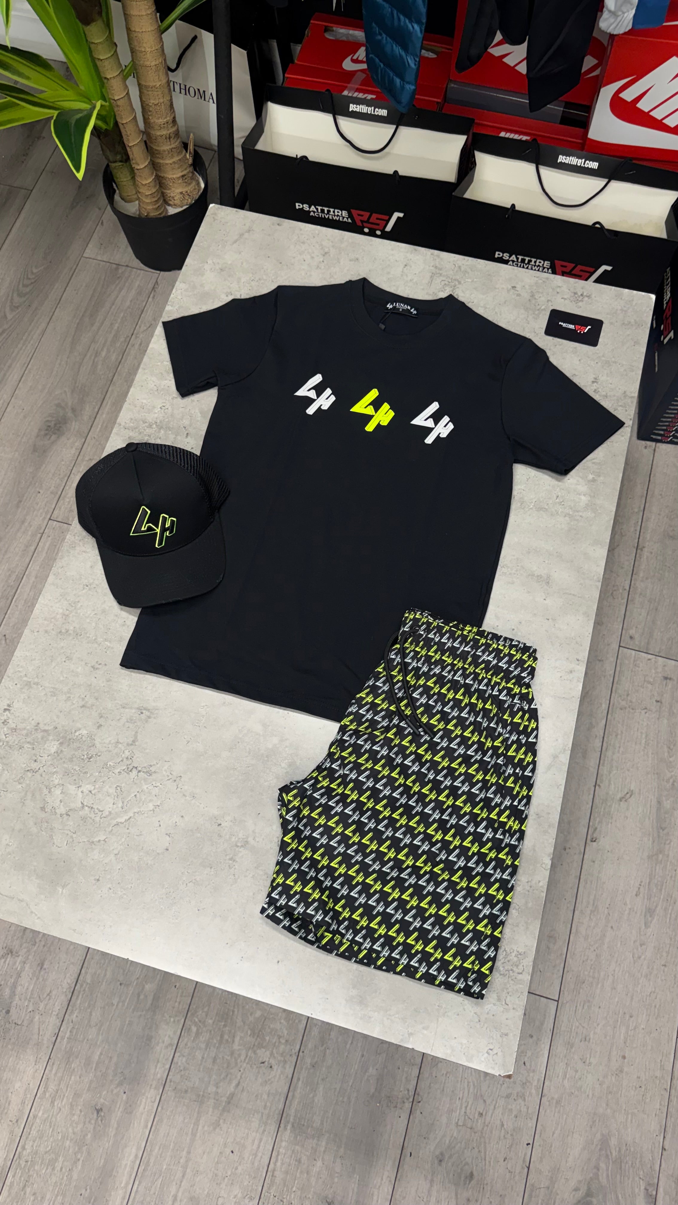 Lunar Homme LH Swim Short Set ‘Black / Neon’