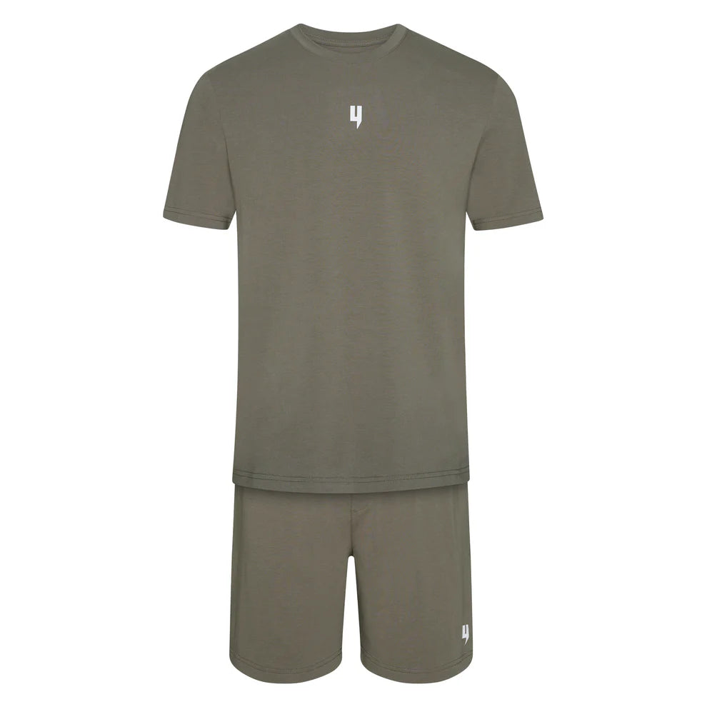 YELIR WORLD COTTON TWINSET -- KHAKI