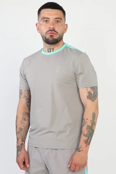 GRIID PULSE TWINSET - GREY/AQUA
