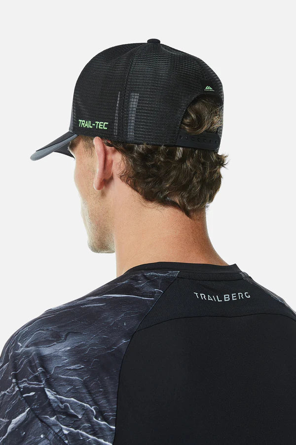 TRAILBERG VERTEX TRUCKER CAP - BLACK/NEON LIME