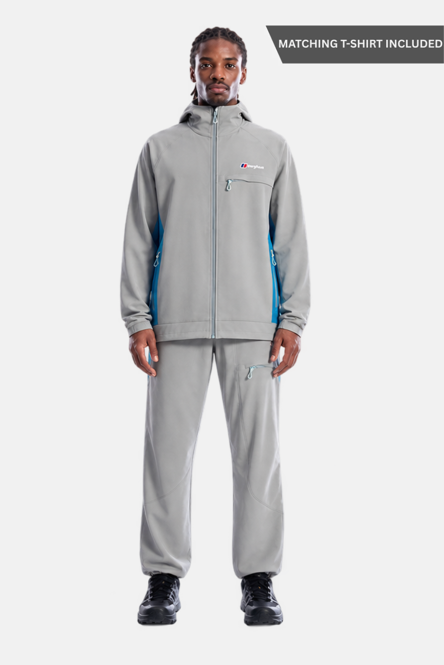 BERGHAUS WAVERTREE TRISET TRACKSUIT (T-SHIRT INCLUDED ) - GREY/BLUE