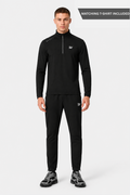 ENVI SPORT PERFORMANCE QUATER ZIP TRISET (TSHIRT INCLUDED) - BLACK