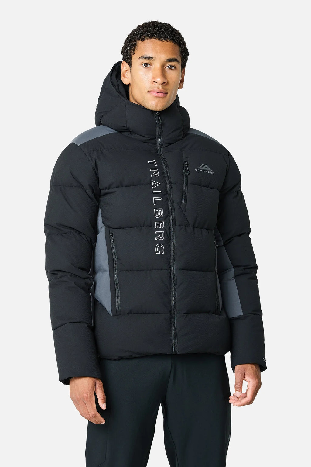 TRAILBERG TRIATHLON ULTRA PUFFER JACKET - BLACK/GREY